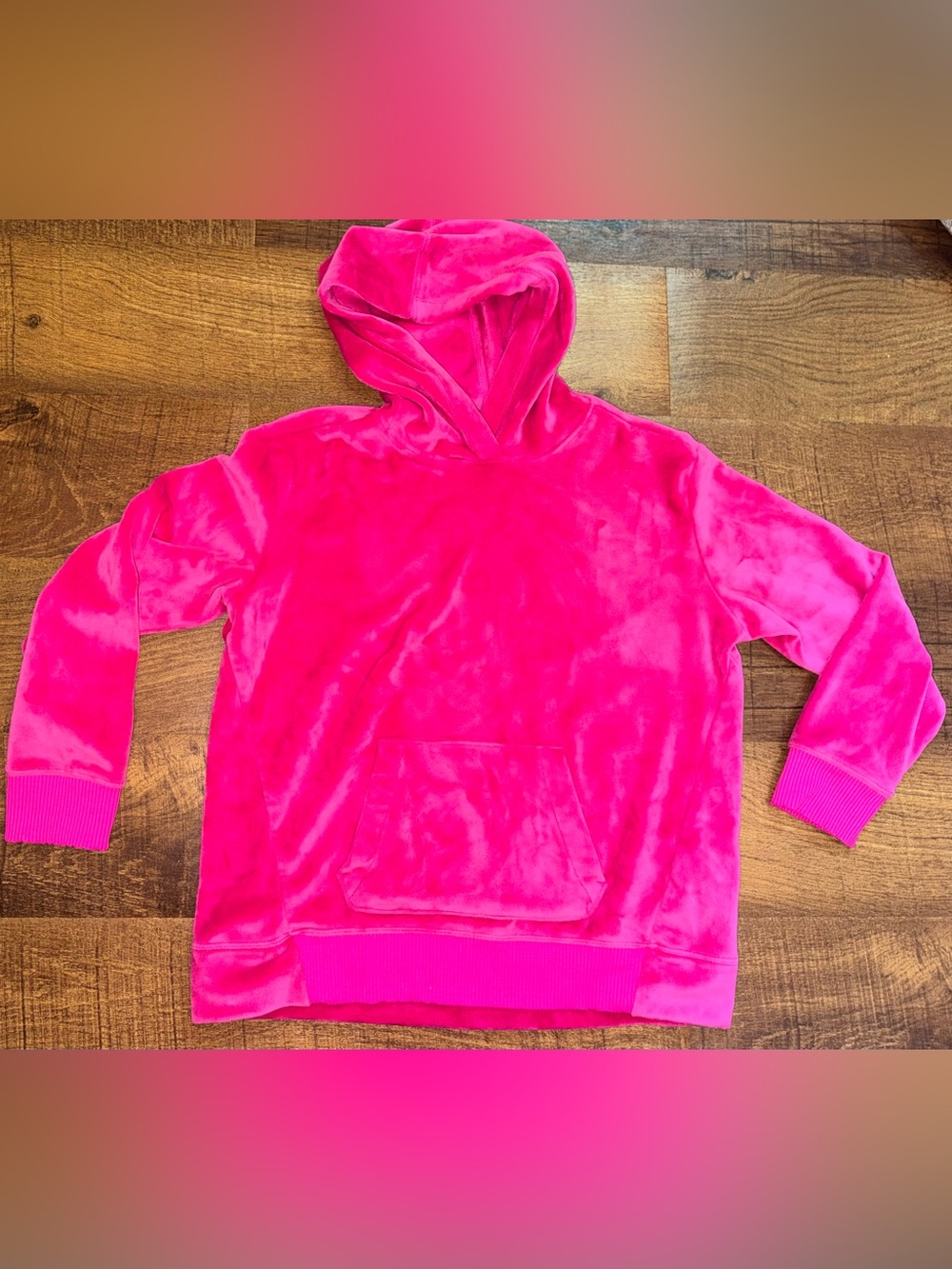 wonder nation Hot Pink Plush Hoodie